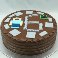 Minecraft Chocolate Buttercream Cake